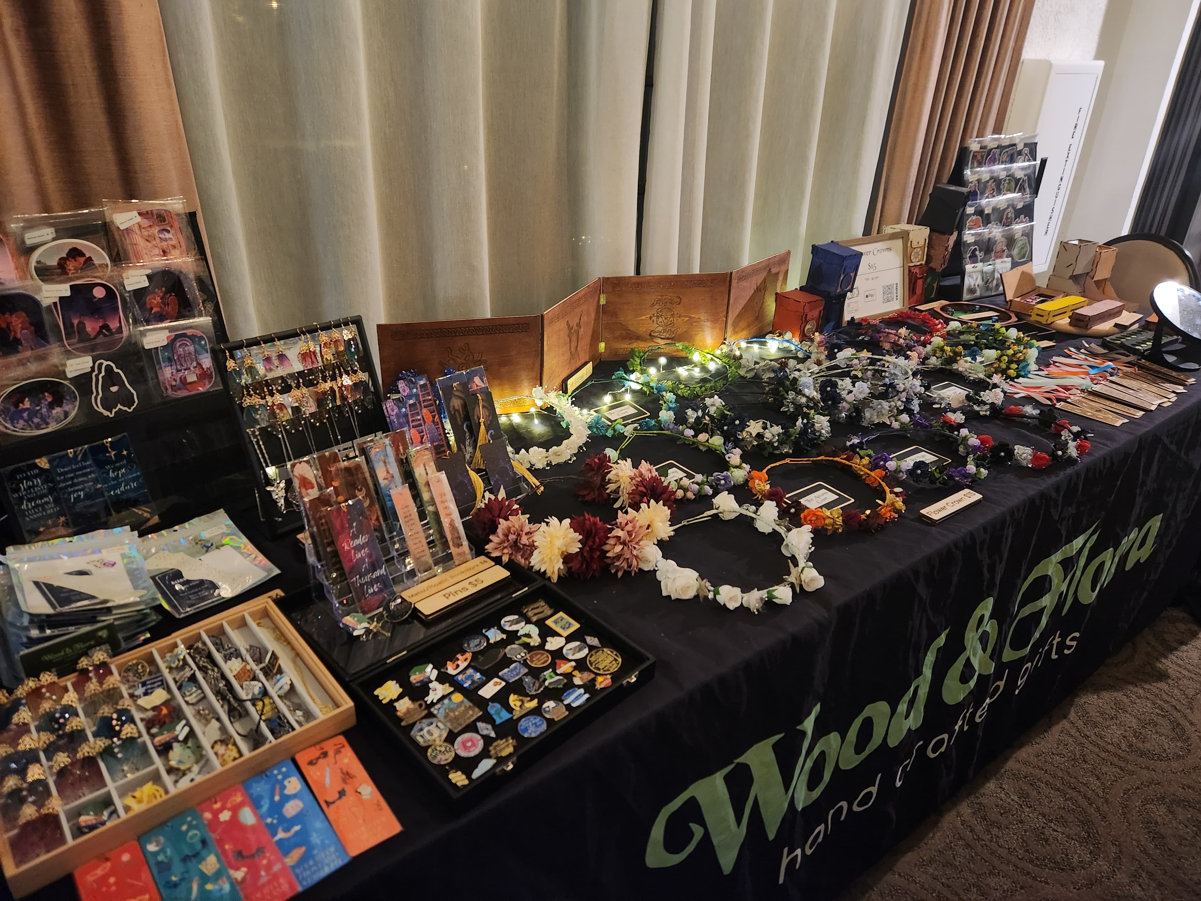 A collection of our setup at an indoor event, featuring many items only found at live events! Check our event schedule to find us at our next indoor event!